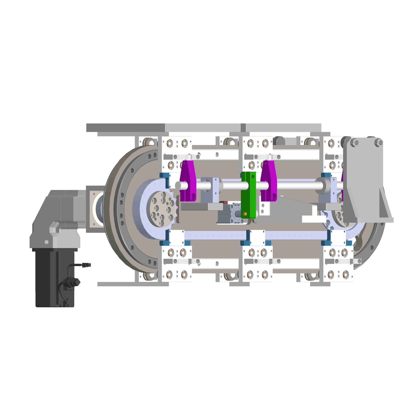 Elliptical Vertical Double Track Circular Guide Rail Conveyor Line 6 Stations 3 