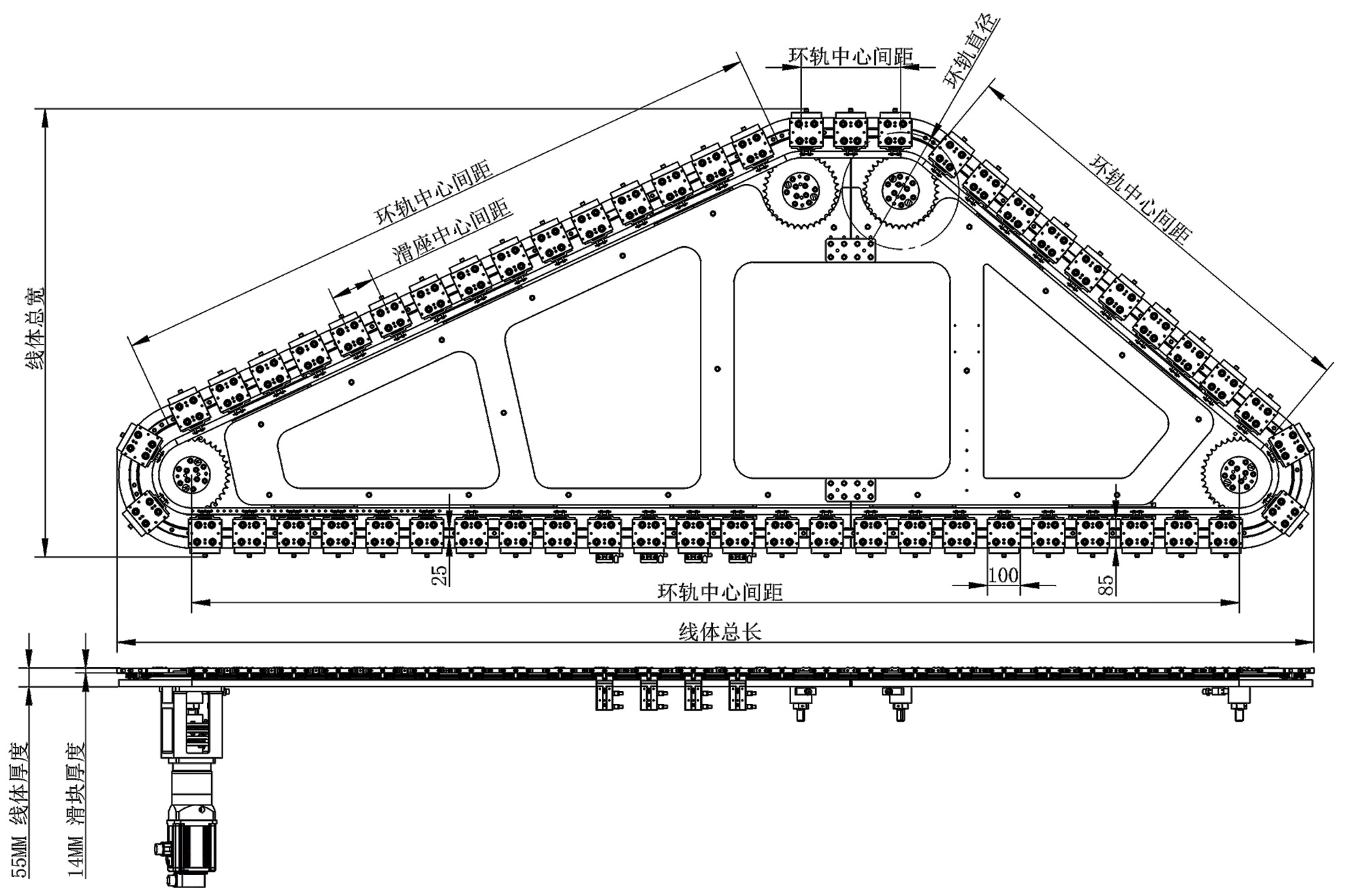 梯形环形导轨输送线尺寸示意图.jpg