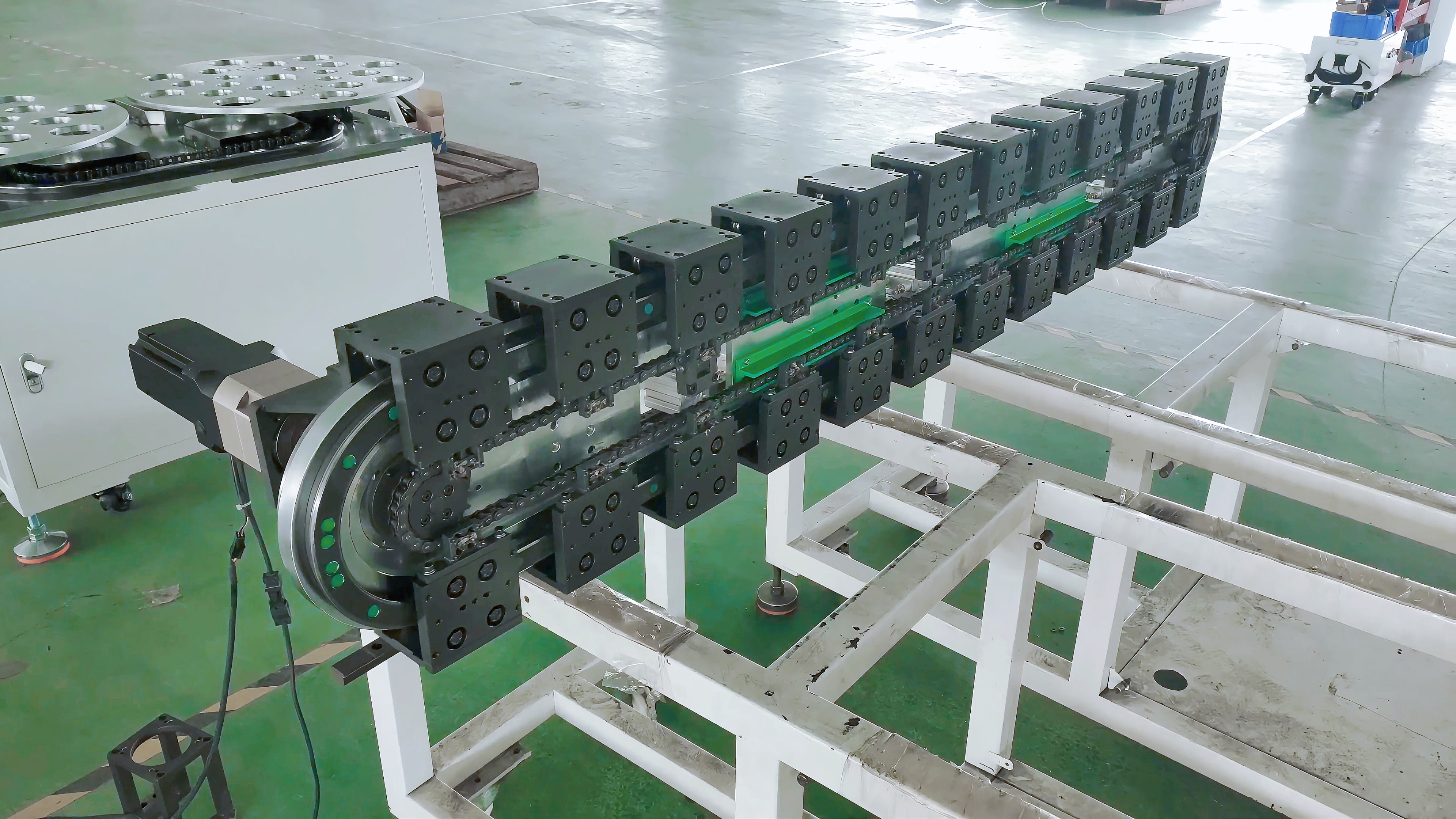 汇思德自动化立式单底双轨环形导轨输送线系统